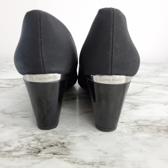 Calvin Klein Pallavi Pointed Toe Wedge Pumps - Picture 4 of 8